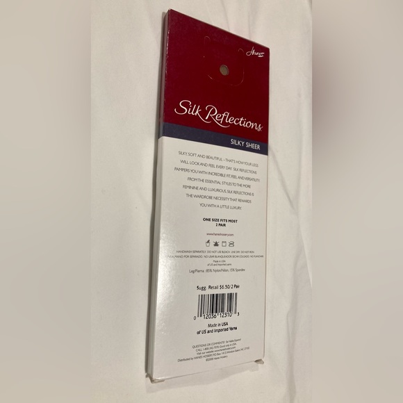 Hanes Silk Reflections travel buff knee highs sandal foot style 725 Barely there - Picture 5 of 5